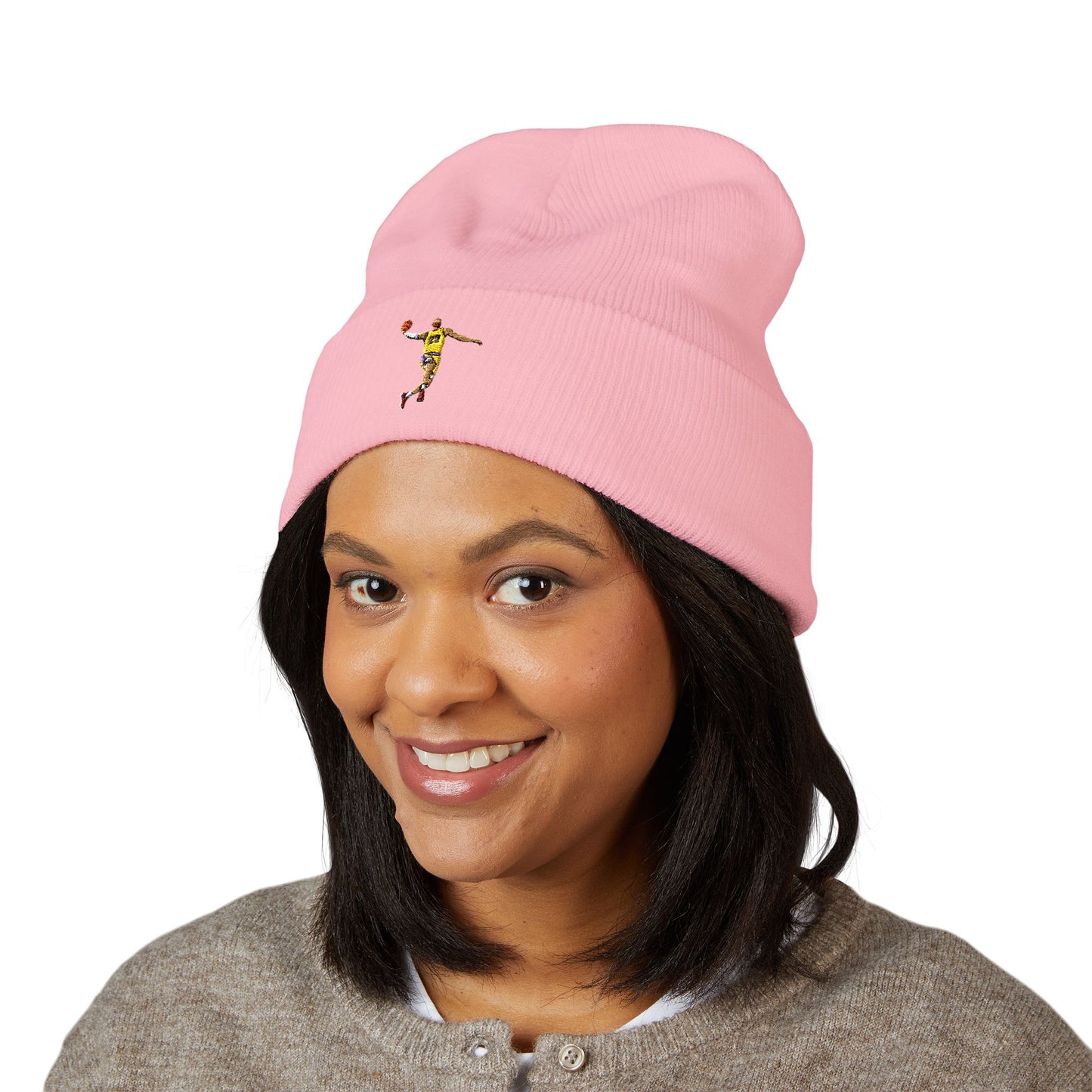 Embroidered Classic Cuffed Beanie - Stylish Winter Accessory for NBA Fans