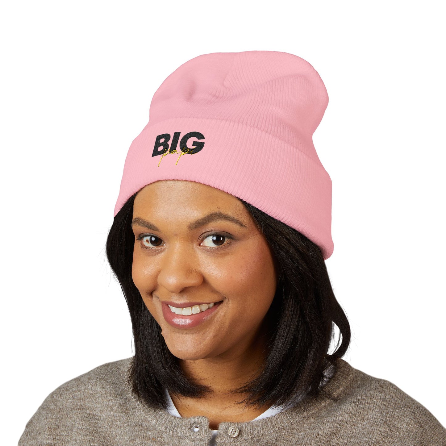 Embroidered Beanie - 'BIG' Statement Hat for Winter Style