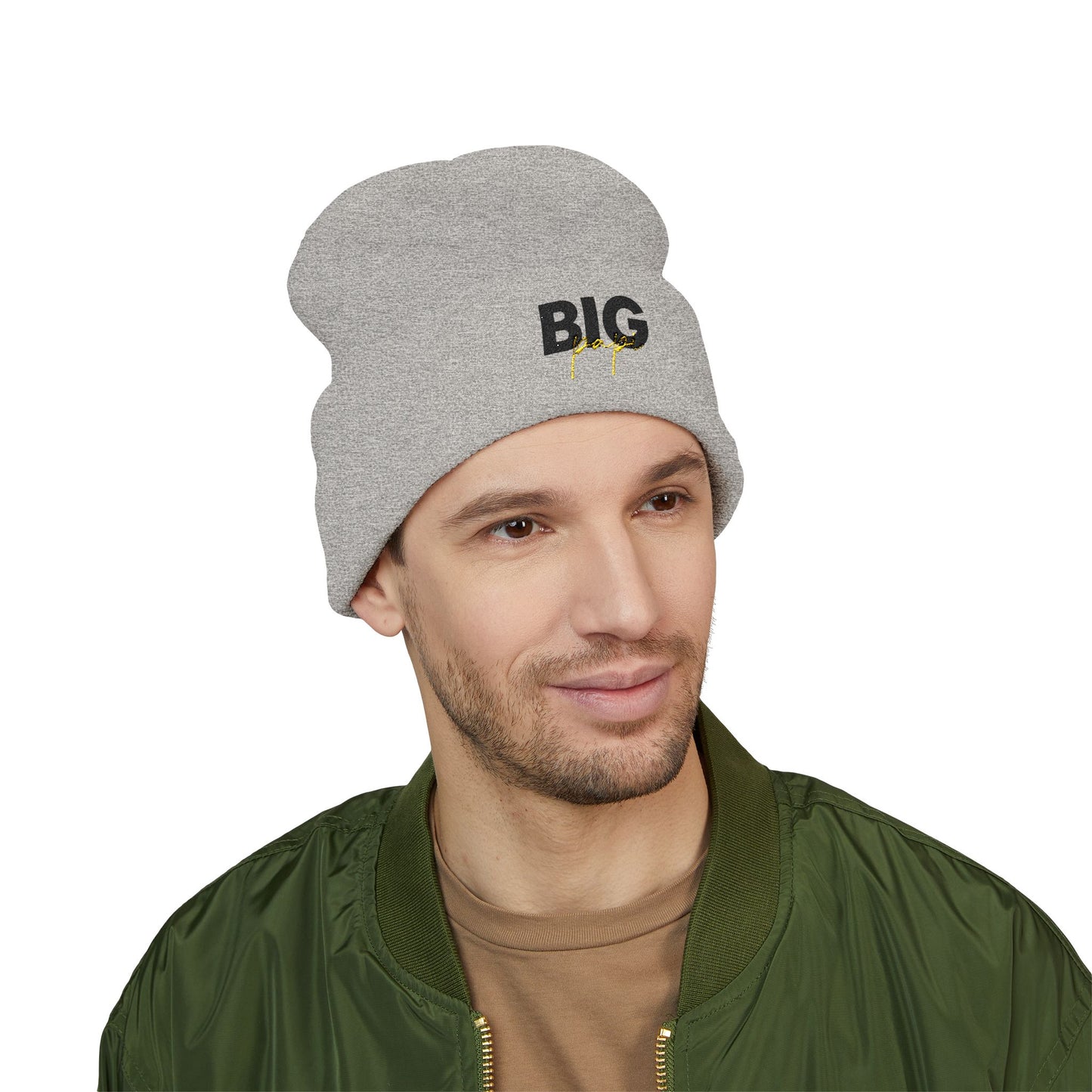 Embroidered Beanie - 'BIG' Statement Hat for Winter Style