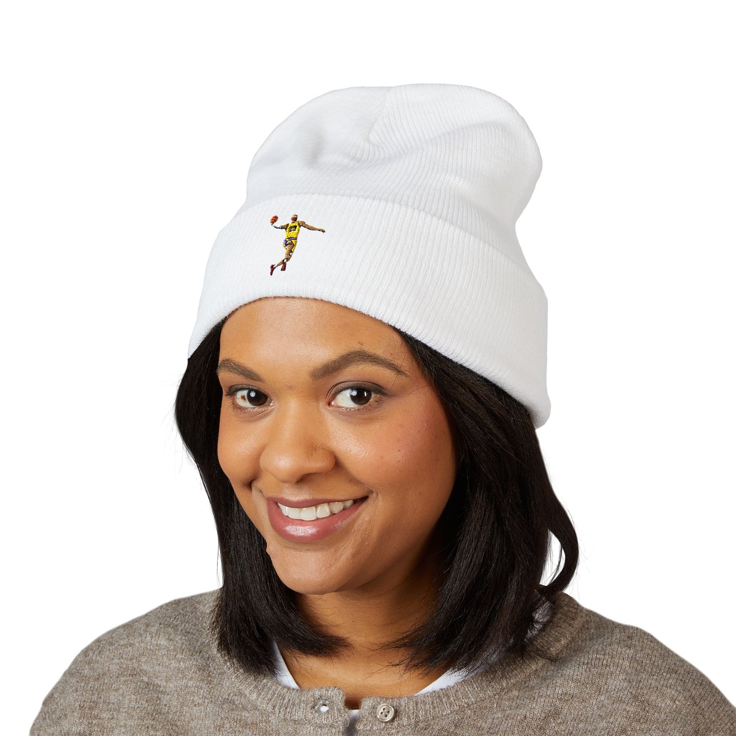 Embroidered Classic Cuffed Beanie - Stylish Winter Accessory for NBA Fans